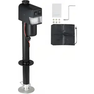 Garvee Electric Trailer Jack, Power Tongue Jack Weight Capacity 3500 lbs, Electric Tongue Jack with Waterproof Cover for Lifting RV Trailer, Horse Trailer,