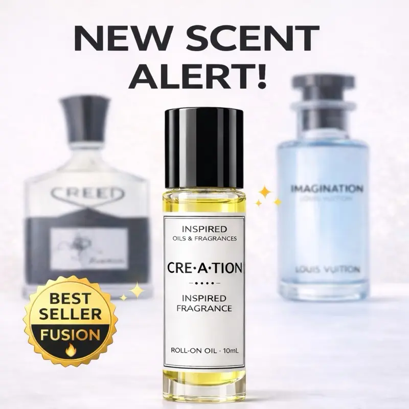 CRE•A•TION Roll-On Oil — Luxury Inspired Fusion (Aventus + Imagination= CRE-A-TION) 10mL/5ML
