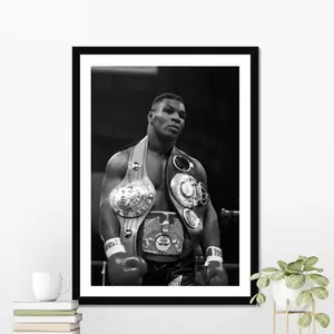 Mike Tyson "Iron Mike" Boxing Poster - Heavyweight Champion Wall Art - Vintage Sports Motivation Print - Unframed Gym Decor Gift for Him