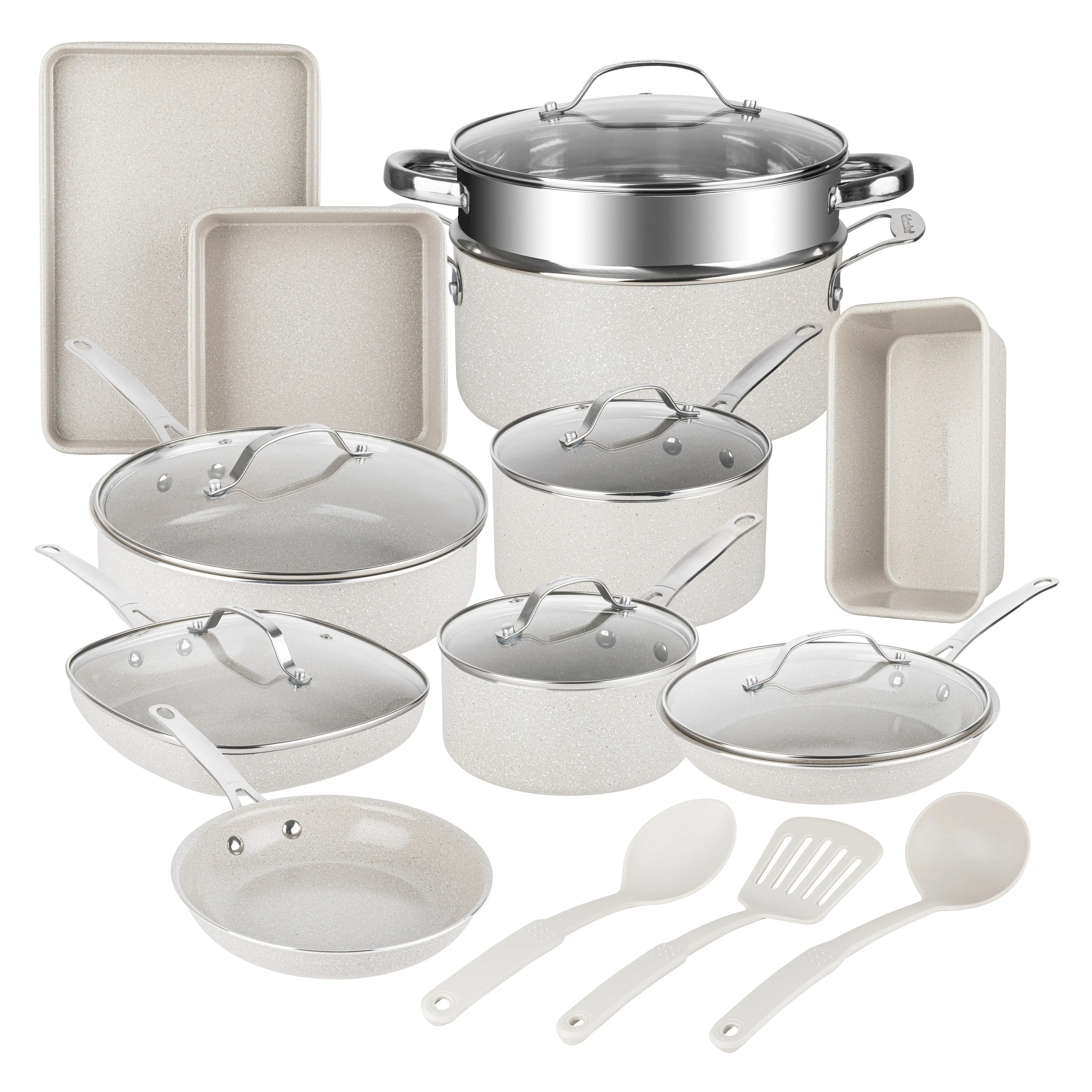 Ceraluxe 20 Piece Nonstick Ceramic Cookware & Bakeware Set
