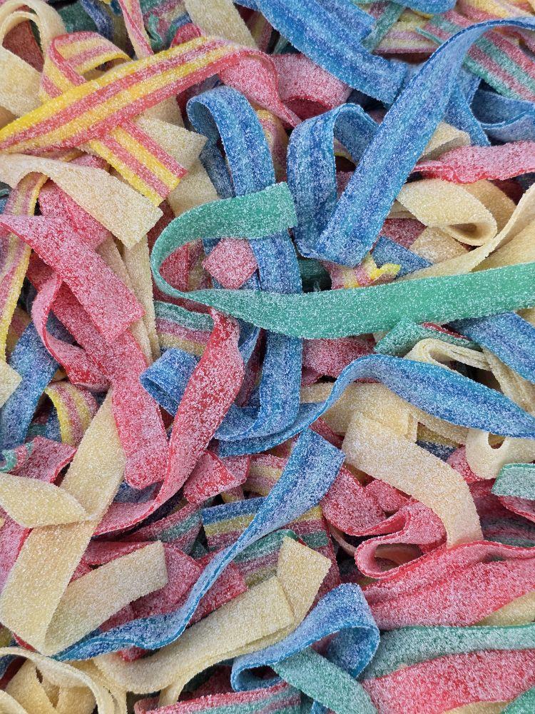 Sour Power 1 Pound Flavored Sour Candy Belts Vegetarian, Deliciously Sour, Fresh & Chewy, 8 Mouth Watering Flavors Mix Variety- Snack, Sweet Candies Bonbon 16 oz resealable bag