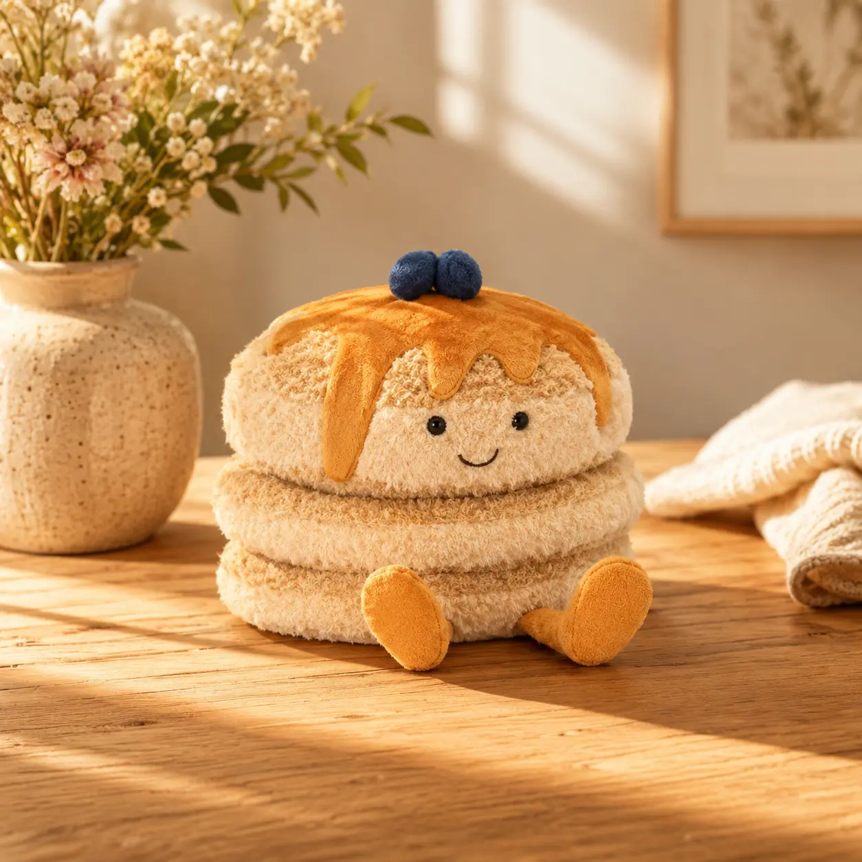 Jellycat Soft Breakfast Pancake Stuffed Animal – Adorable Dessert Plush Pillow for Birthday, Holiday and Cozy Home Decor