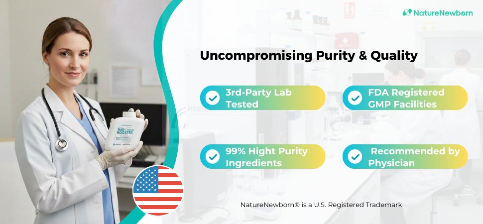 2x Naturenewborn NAD+ Booster NR1000 - High Purity 1000mg Supplement for Triple Anti-Aging Energy Focus - 60 Count - US Third-Party Tested for Purity & Potency Healthcare Natural