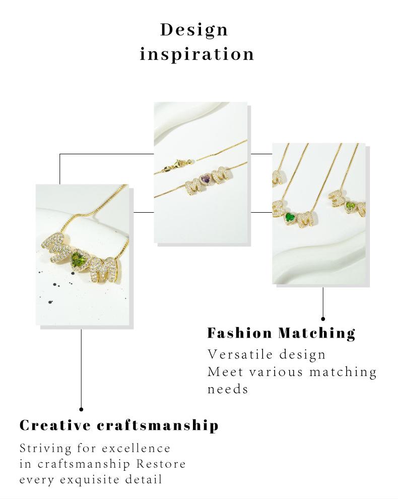 GGIRL Heart Birthstones Necklace For Mom, 18K Gold Plated Heart Birthstones Bubble Pendant Necklaces For  Mom Wife Dainty Jewelry Gift For Mother's Day Birthday For  TikTokShop HolidayHaul