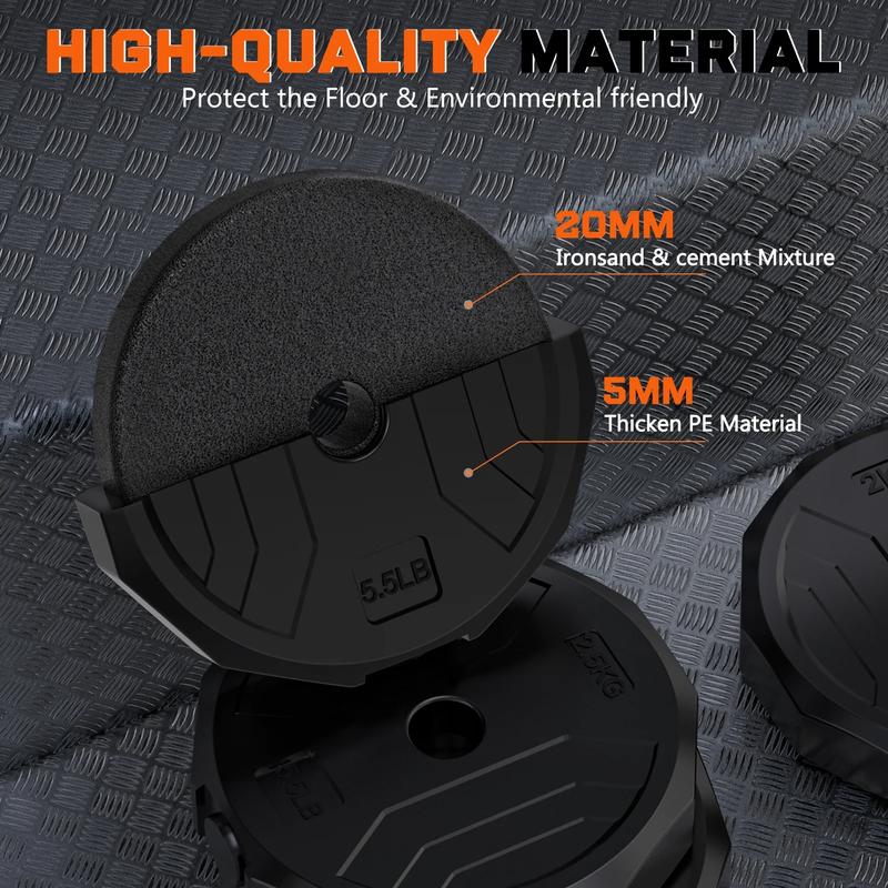 GIKPAL 44Lb 4-In-1 Adjustable Dumbbells Set Free Weight Set with Connector Used as Barbell, Kettlebells, Push up Stand, Fitness Exercises for Home Gym Suitable Men/Women