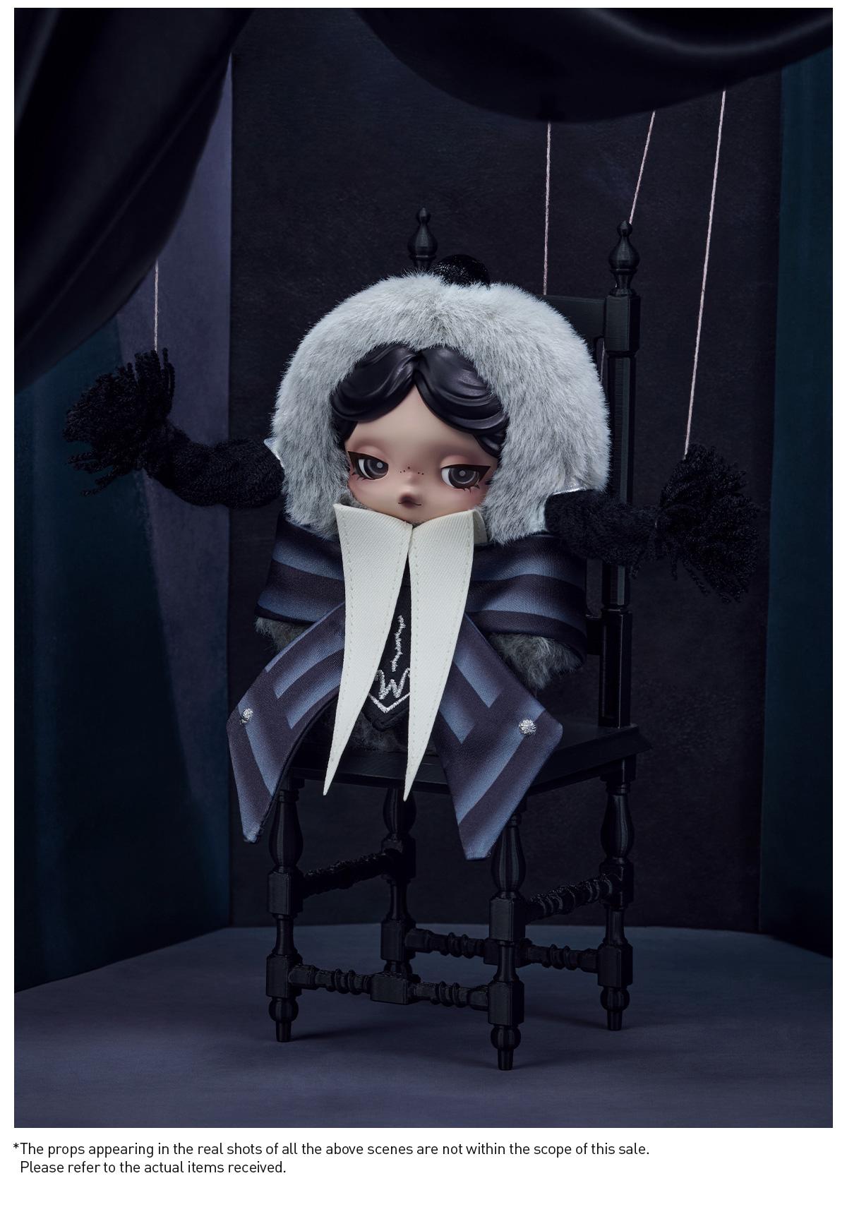 POP MART SKULLPANDA × Wednesday Plush（Nevermore Academy Uniform Version）