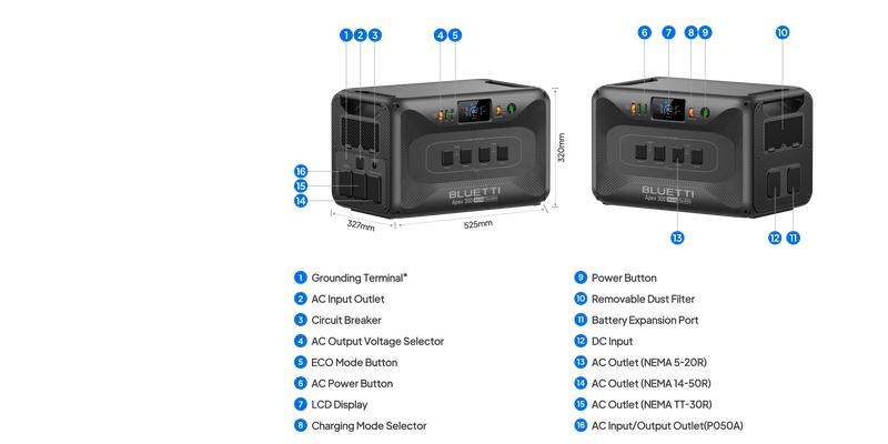 BLUETTI Apex 300 Solar Generator & B300K with Hub D1, 2764.8Wh LFP Battery Backup Power Station with 6 3840W AC Outlets, RV-Optimized DC Ports (50A Anderson), Ideal for Camping and RV Life