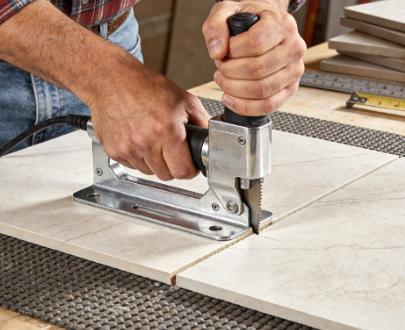 45-Degree Tile Chamfering Tool with Base Plate, Angle Grinder Stand for Ceramic & Stone Cutting