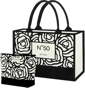 30th/40th/50th/60th/70th/80th Birthday Gifts for Women, Birthday Decoration Canvas Tote Bag Present for Her