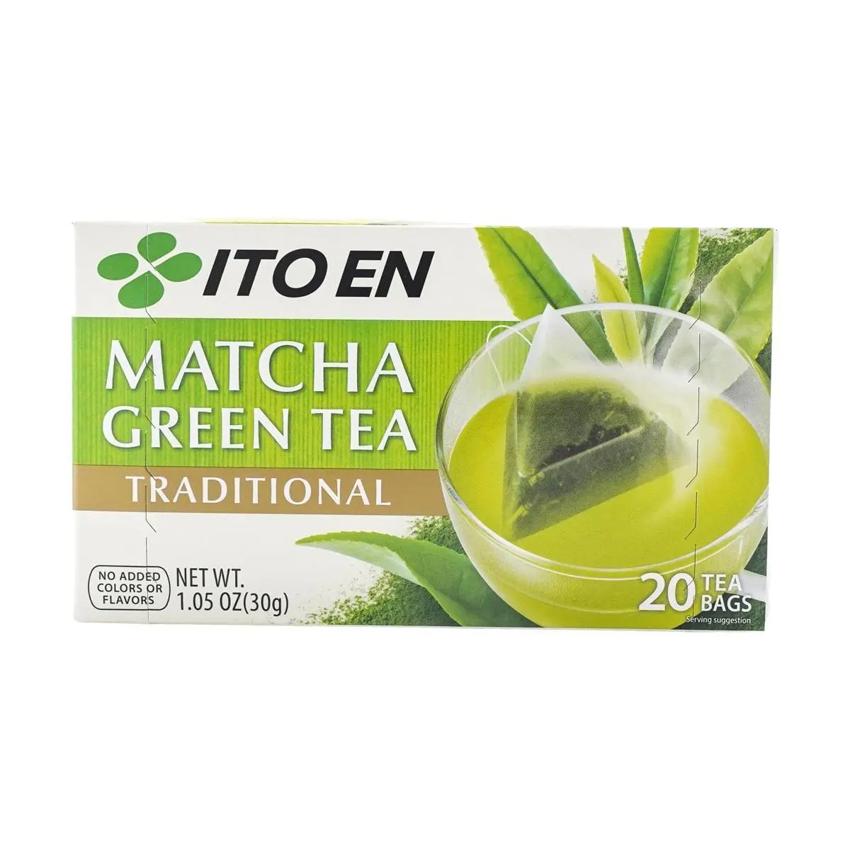 ITO EN Matcha Green Tea Bags - Authentic Japanese Ceremonial Grade Powder, 20 Count, 30g, 0 Sugar 0 Additives, Rich Umami Flavor for Traditional Tea Ceremony & Daily Enjoyment