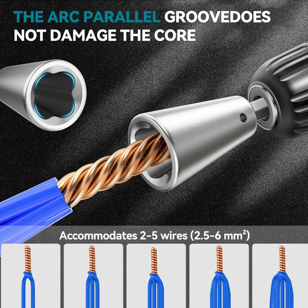 Electrician grade automatic electric wire stripper (2), parallel conversion head for electric drills, time-saving and labor-saving, suitable for maintenance on construction sites and factories Diy Tools Hand Tools Hardware Wirepliers