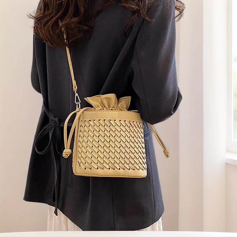 A22 Woven Bucket Crossbody Bag | Casual Texture, Everyday Ease