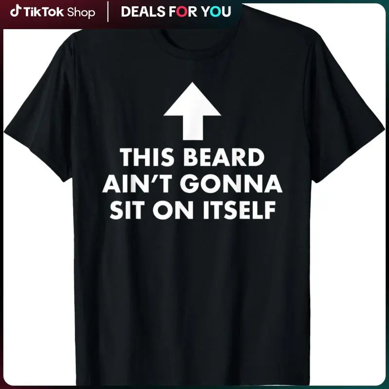 Men's Funny Beard Graphic T-Shirt - Casual Relaxed Fit Short Sleeve Cotton Top, Novelty Gift Idea for Him