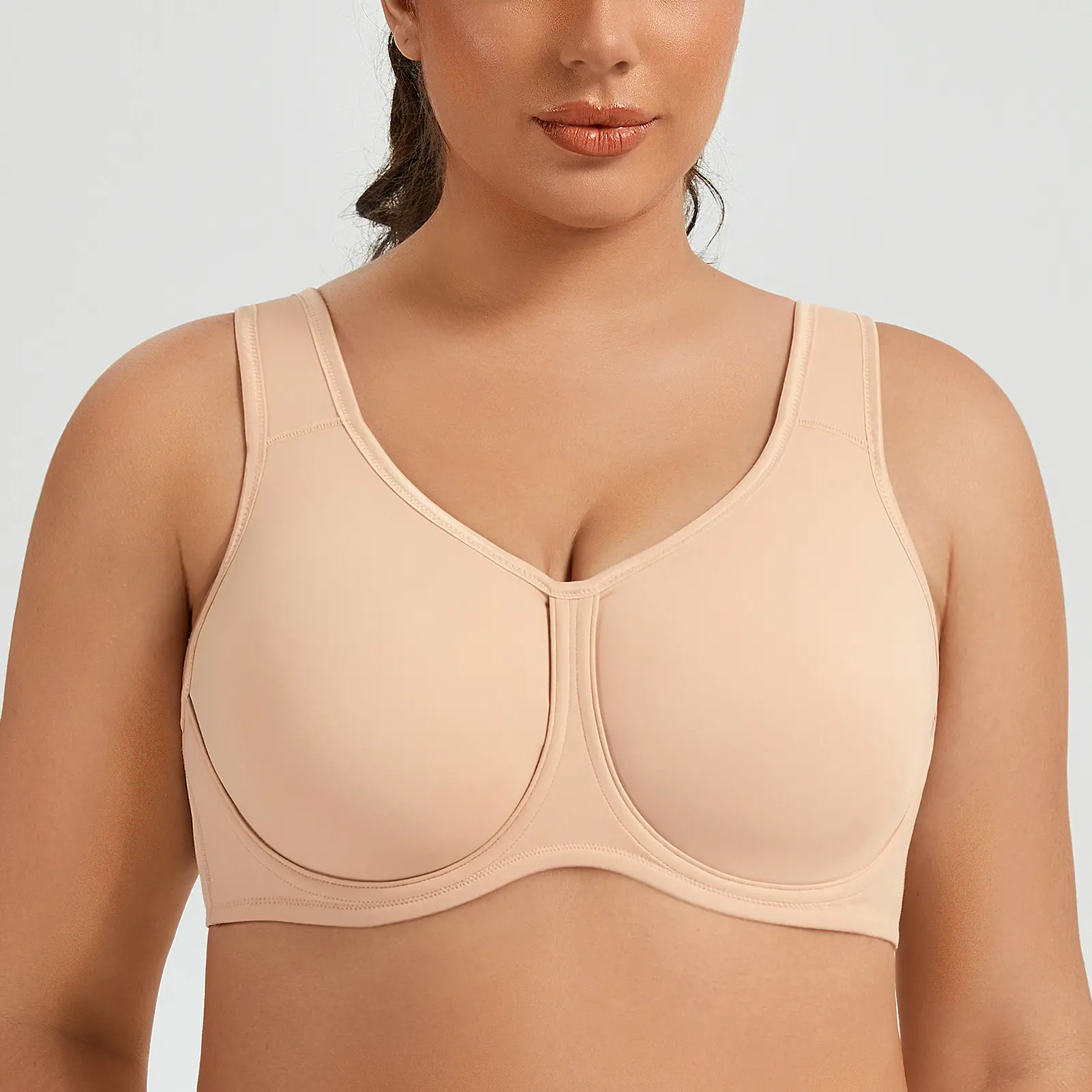 Women's Underwire Sports Bra High Impact Plus Size Full Support Running Bra
