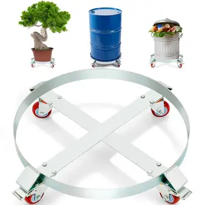 【DealsForYouDays】VEVOR 55 Gallon Heavy Duty Drum Dolly,  1000lbs Load Capacity, Barrel Dolly Cart Drum Caddy, Non Tipping Hand Truck Capacity Dollies with Steel Frame 4 Swivel Casters Wheel, for Warehouse Drum Handling