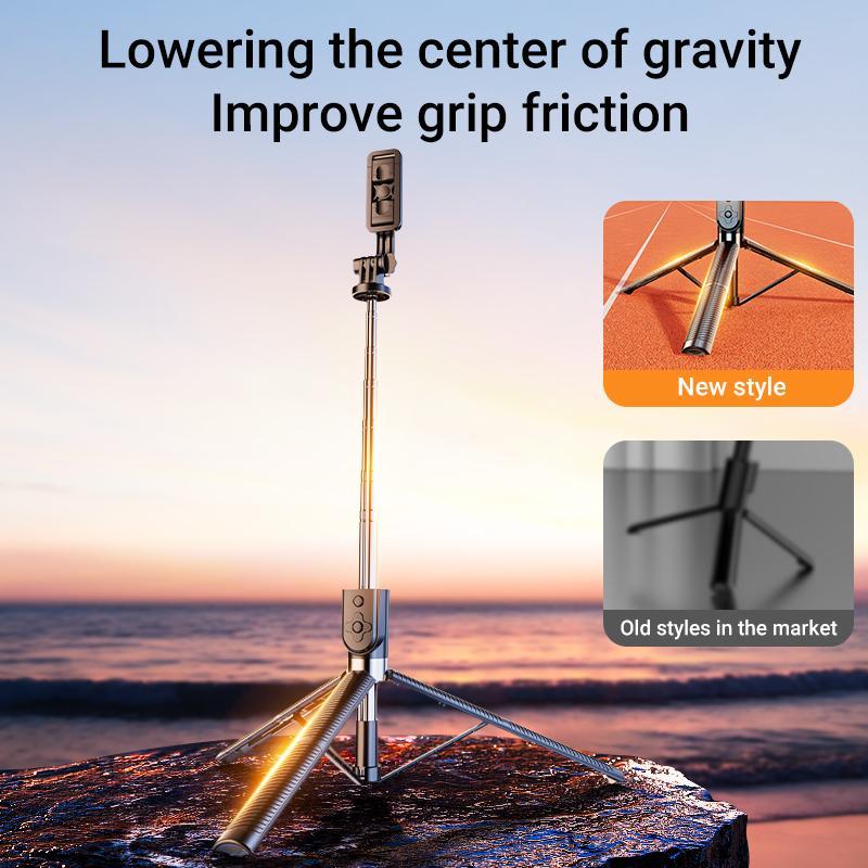 Multifunctional Selfie Stick Sports Camera Photography Travel Portable Live Mobile Phone Holder Tripod Vlogging Kit Videography Equipment for Sports Photography Travel Vlogging