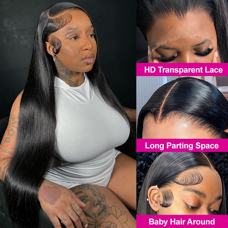 Bling Hair Bone Straight 13x4 13x6 Transparent Lace Frontal Wig For Women Glueless Invisi-Drawstring Black Human Hair Wigs 360 Full HD Lace Wig Human Hair #TikTokShopHolidayHaul