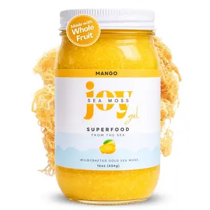 Wildcrafted Sea Moss Gel 16 oz | Made in USA | Rich in Vitamins & Minerals | Real Fruit | Nutritional Supplement | Mango