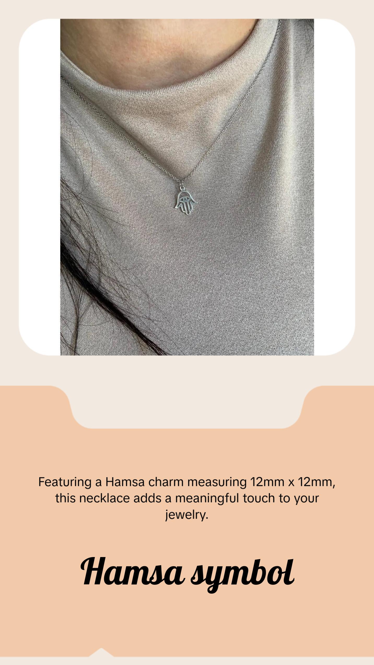 Sterling silver 925 Hamsa necklace