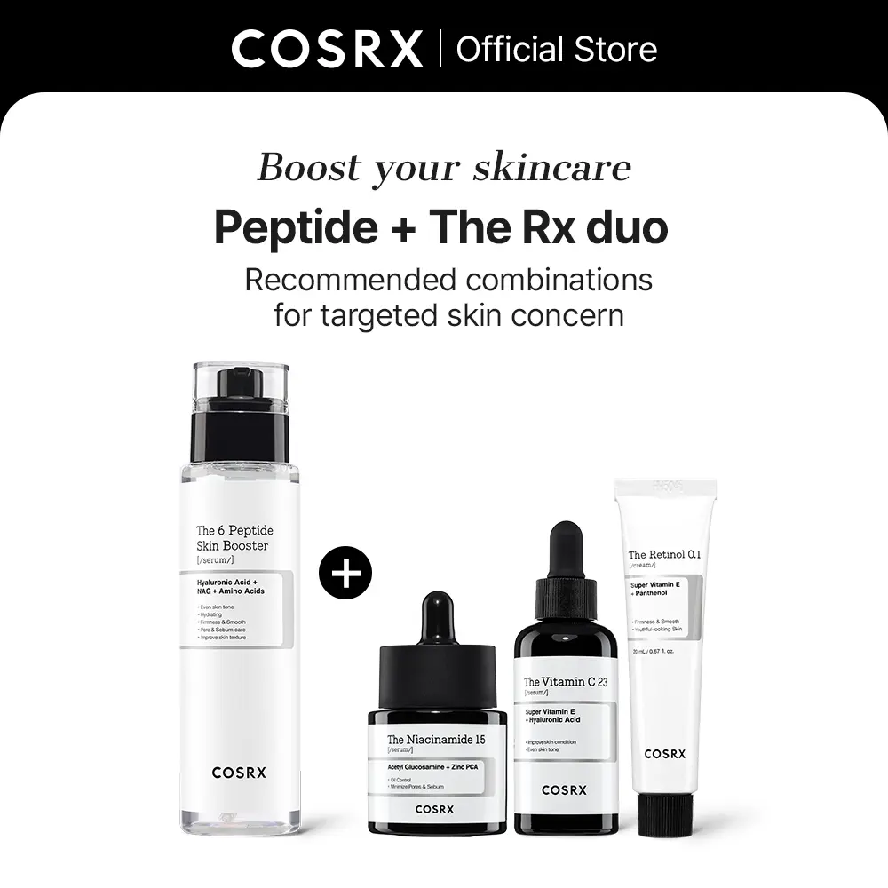 COSRX The 6 Peptide Skin Booster Serum, First Step Korean Beauty Treatment for Anti-Aging, Pores & Hyperpigmentation, For All Skin Types, 150ml, Anti Aging Kit, Face Care Kit