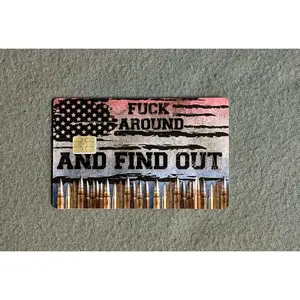 FAFO Credit/Debit Card Sticker, Skin, Cover waterproof vinyl pvc card scratch durable