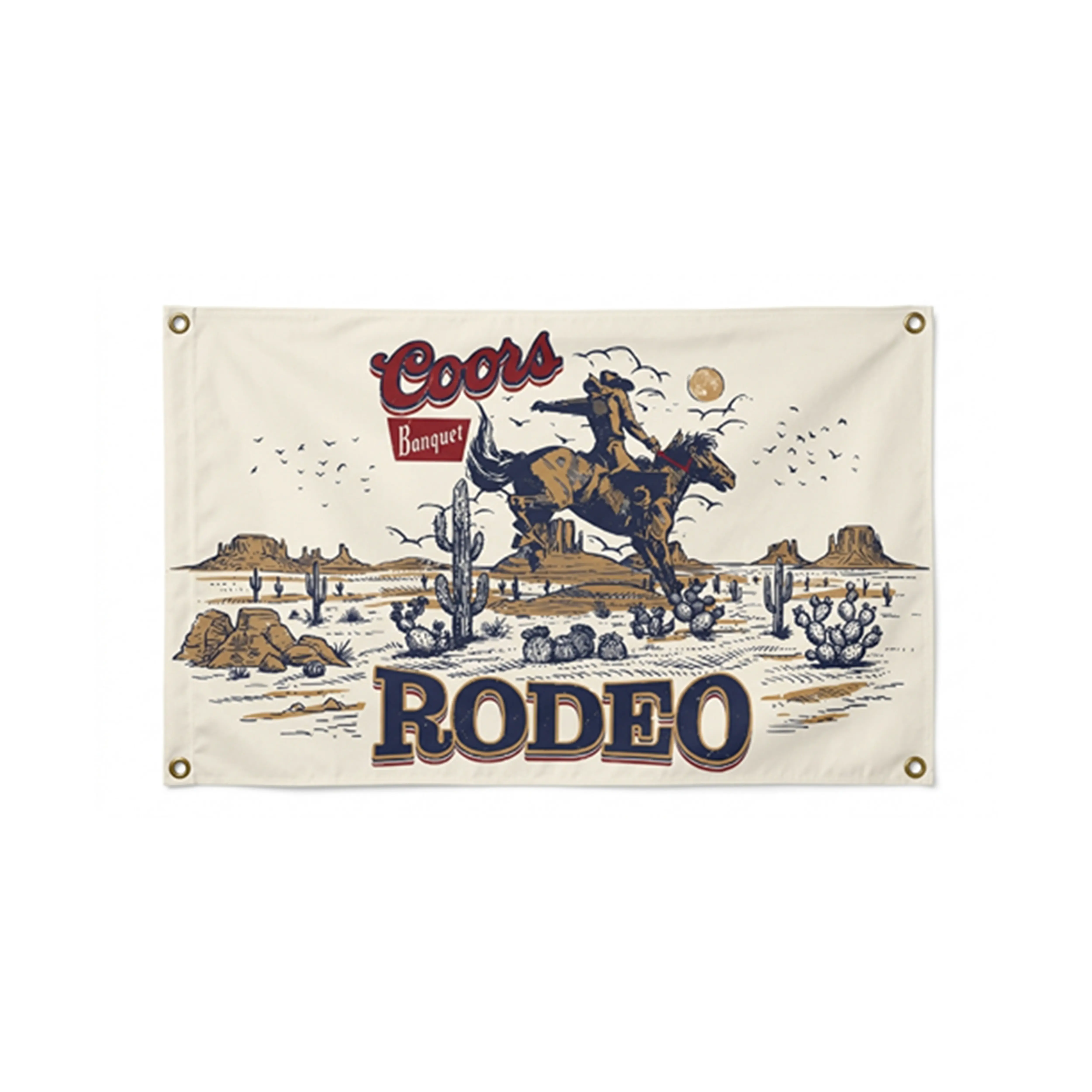 Coors Rodeo Rectangular Hanging Flag - Lightweight Home Decor, Flags for Room, Party Backdrop for Rodeo-Themed Celebrations (Home Supplies)