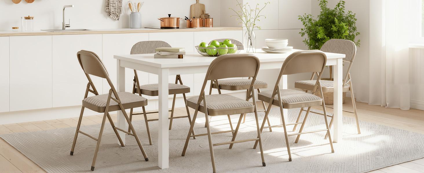 Folding Chairs Set, Foam Padding, Comfortable Padded Seats With Ergonomic Design,Compact Foldable Design For Space Saving Storage