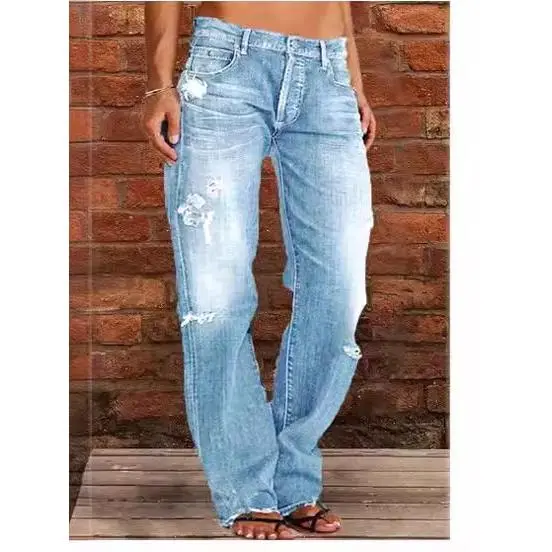 Broken hole light blue