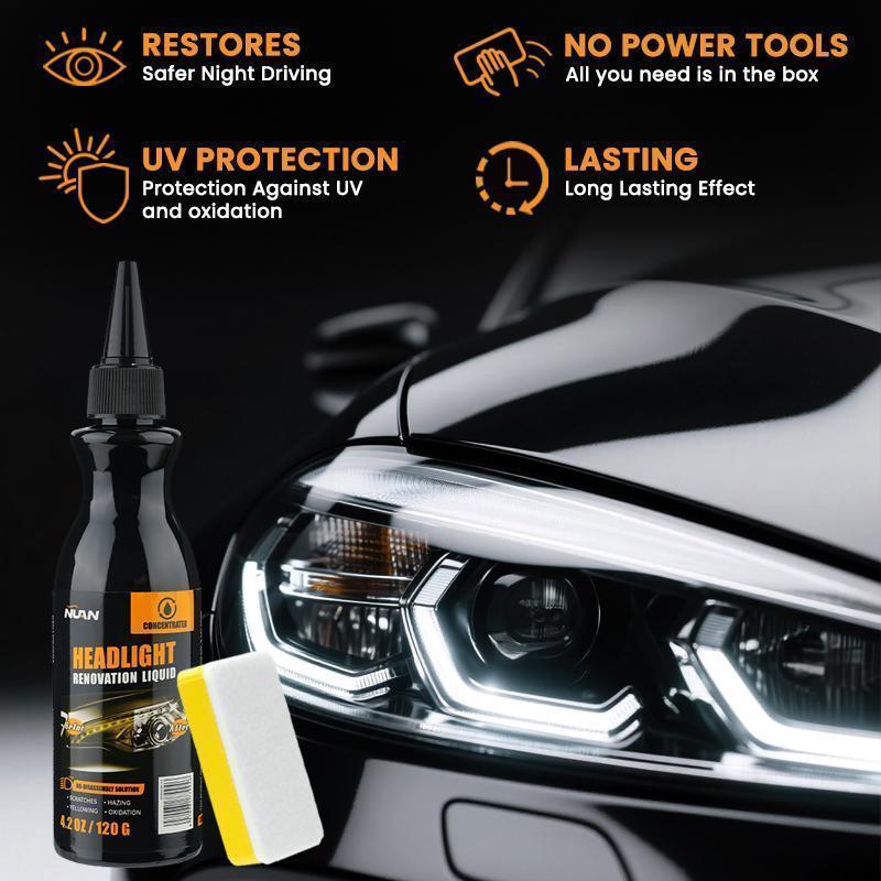NUAN Auto Headlight Polishing Wax – Wipe Away Fog, Oxidation & Scratches, Restore Crystal Clear Shine