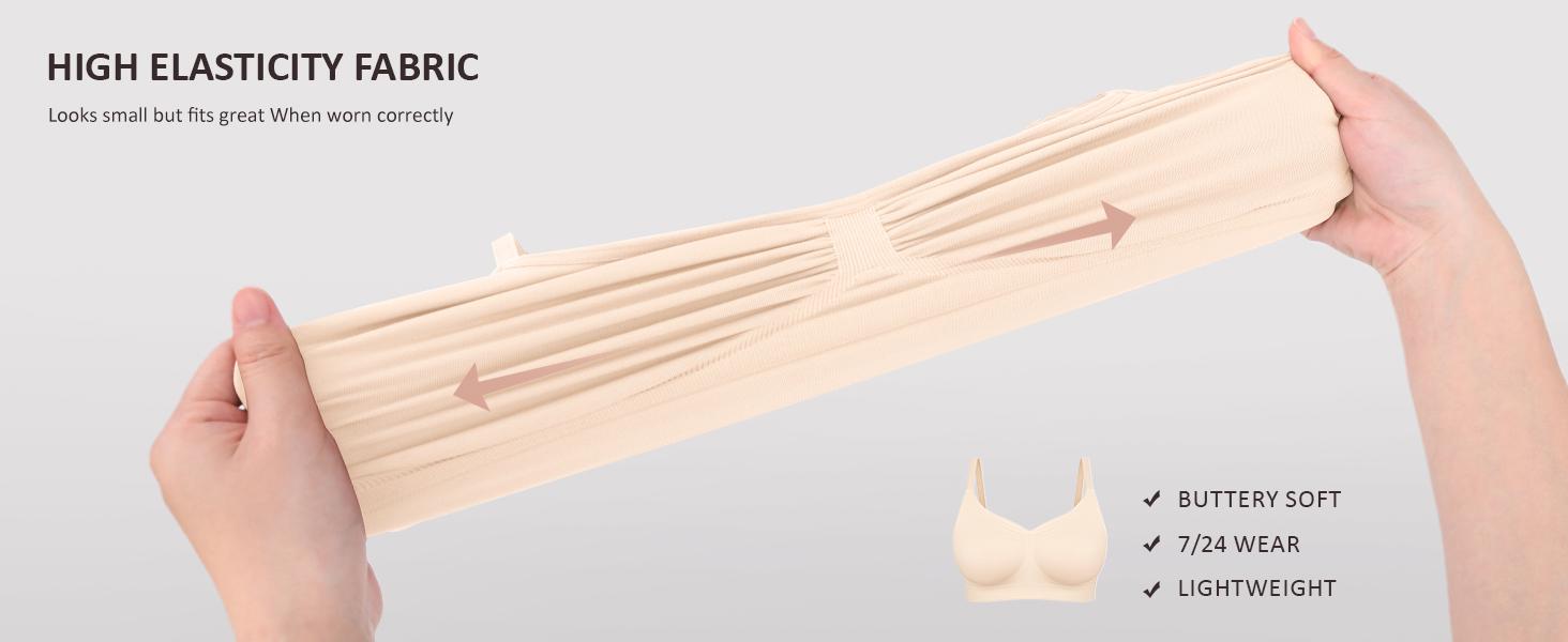 FeelinGirl Women's Wireless Bra Comfort Bralettes  Suitable for up to 44DD  No Underwire Unlined Cami Bra Seamless Tshirt Bras Sports Bra 3 Everyday Daily Wear Breathable Springtok SpringStatements