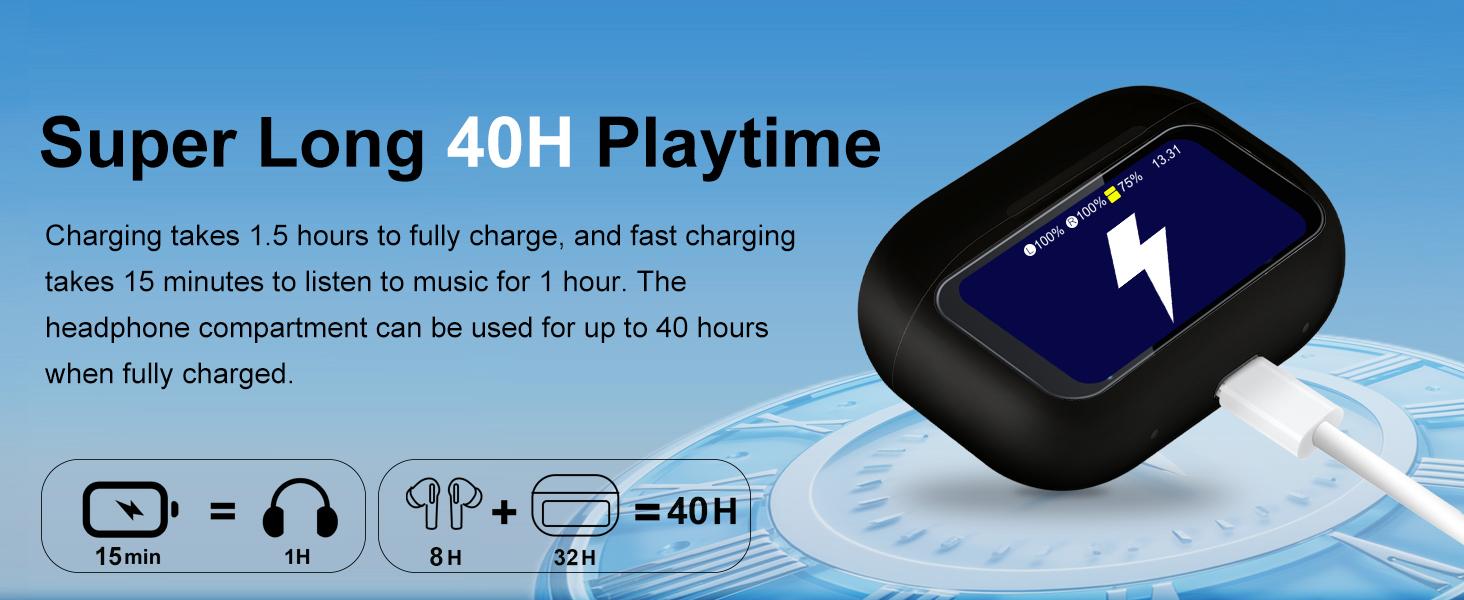 Wireless Bluetooth Earbuds–Portable, with Replacement Ear Tips, Wireless Charging & Long Battery Life. Musthave Black Friday Gift / Christmas Present!