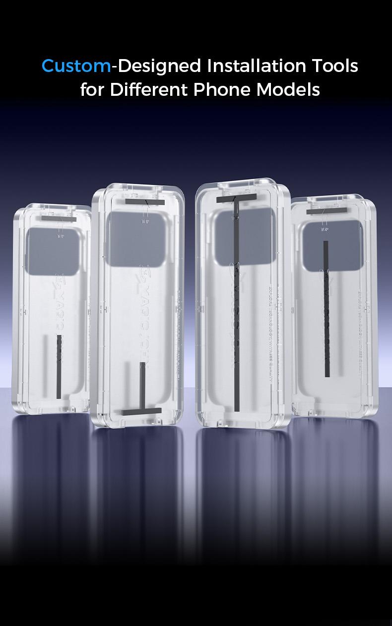 MAGIC JOHN Premium Upgraded Privacy Screen Protector Dustproof Bubble-Free Design Ultra-Clear for iPhone & Samsung