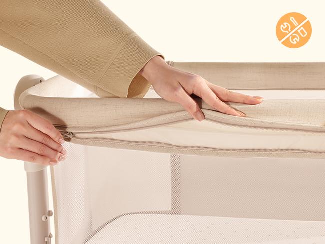 HARPPA Baby Bassinet 3-in-1 Rocking Cuddly Sway & Bedside storage Sleeper with Mattress Cover No Sheet for Cozy Nights Unisex Design Portable Sleeping Cot toddler bed