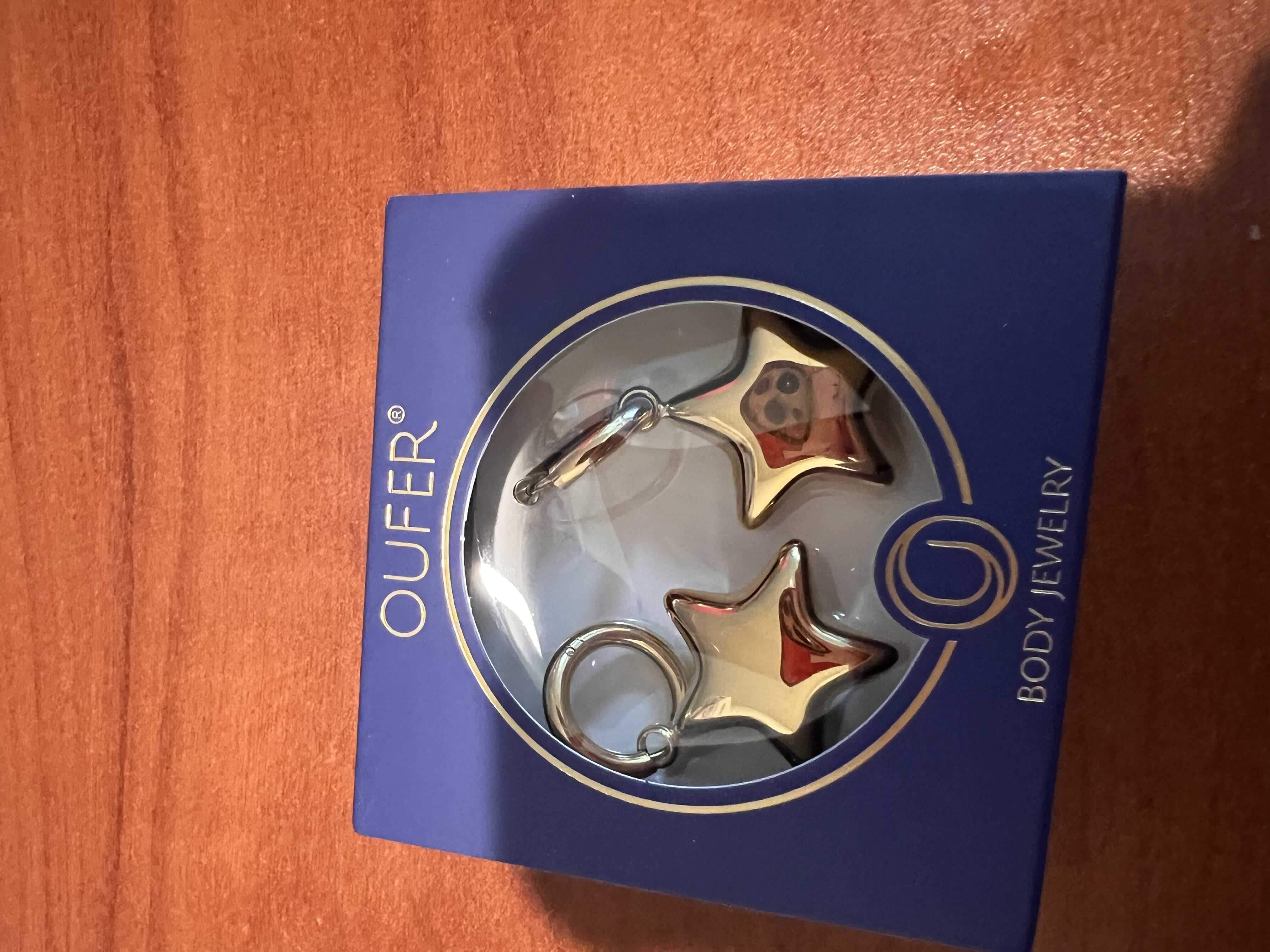 Oufer Stainless Steel Hollow Water Safe Bubble Star Hand Polish Charm Dropped Hoop Pair of Earring  (Empty in side)