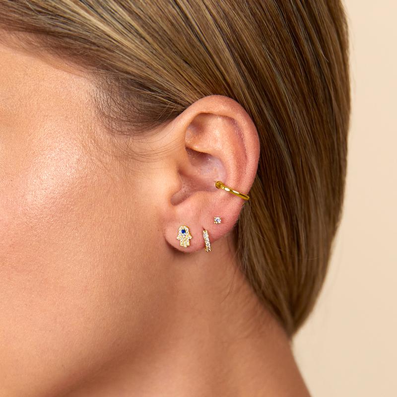 PAVOI 14K Gold Plated Sterling Silver Posts Emoji Screwback Earrings for Women - Dainty Helix Cartilage Piercing Jewelry - Palm Tree Bow Flower Star Martini Wishbone Smiley Mushroom Leaf Western Cowgirl Boots Cactus Horseshoe Moon Flatback Stud Earrings