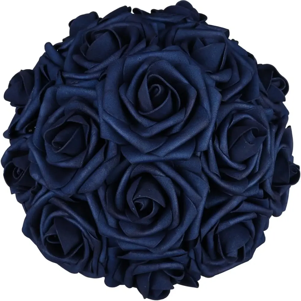 25pcs Synthetic Foam Rose Ornaments - Photorealism Artificial Roses with Stems for Large Bunches, Wedding Decor, Home Gift Arrangements