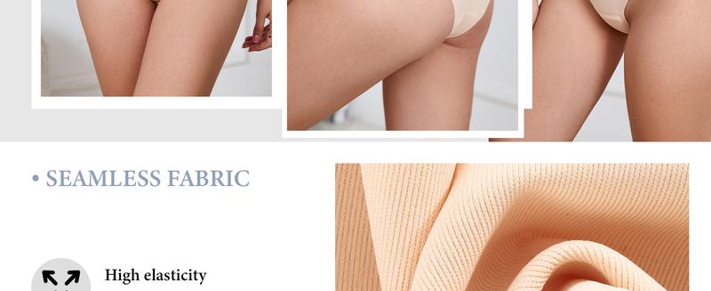 【WITH FREEBIE】Women's Seamless Bikini 5 Pack No Show Soft Breathable Underwear Comfy Minimalist Bridal Basic Nylon Underwear for Everyday Wear Spaghetti Strap panties