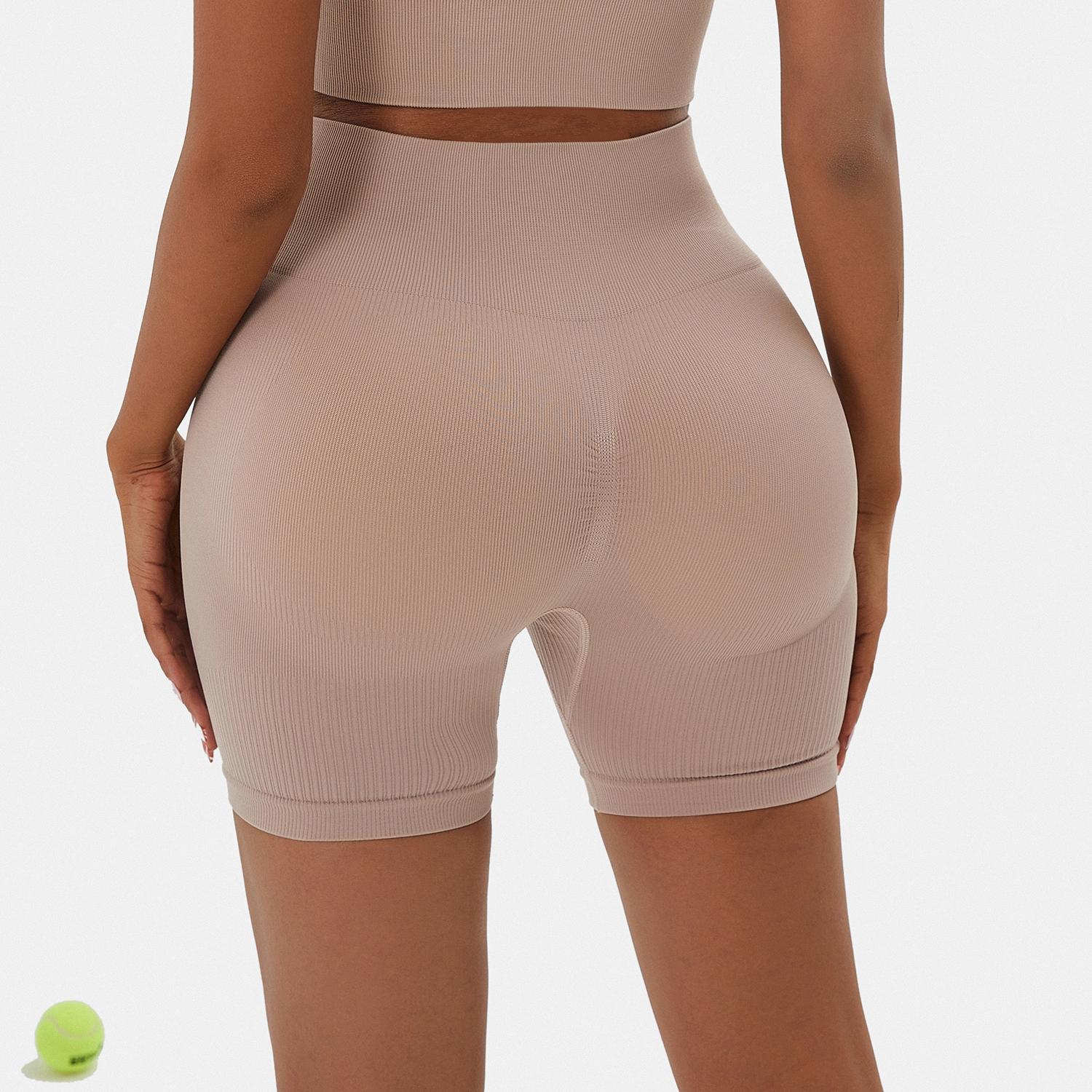 Women's 2PCS Solid Color High Waist Gym Shorts Biker Shouts Athletic Workout Shorts Yoga Gym Exercise Supportive Compression Leggings Biker Shorts