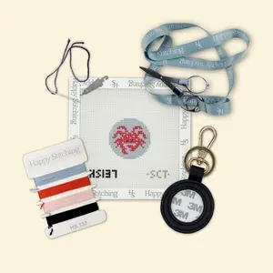 Happy Stitching - Snip Snap Needlepoint Key Fob Kit - Self Finishing Needlepoint Kit