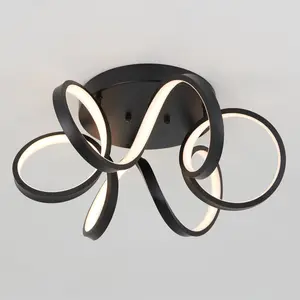 Swirl Ribbon flush mount light