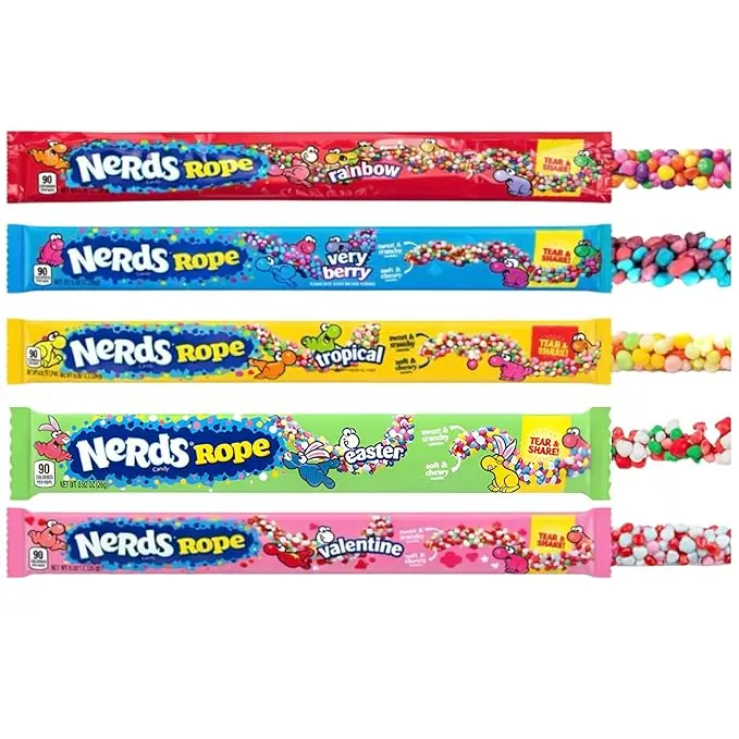 Nerds "End of my Rope" Bundle – 10 Count Candy Pack – 2x of each Flavor – Sweet & Crunchy Gummy Rope Candy