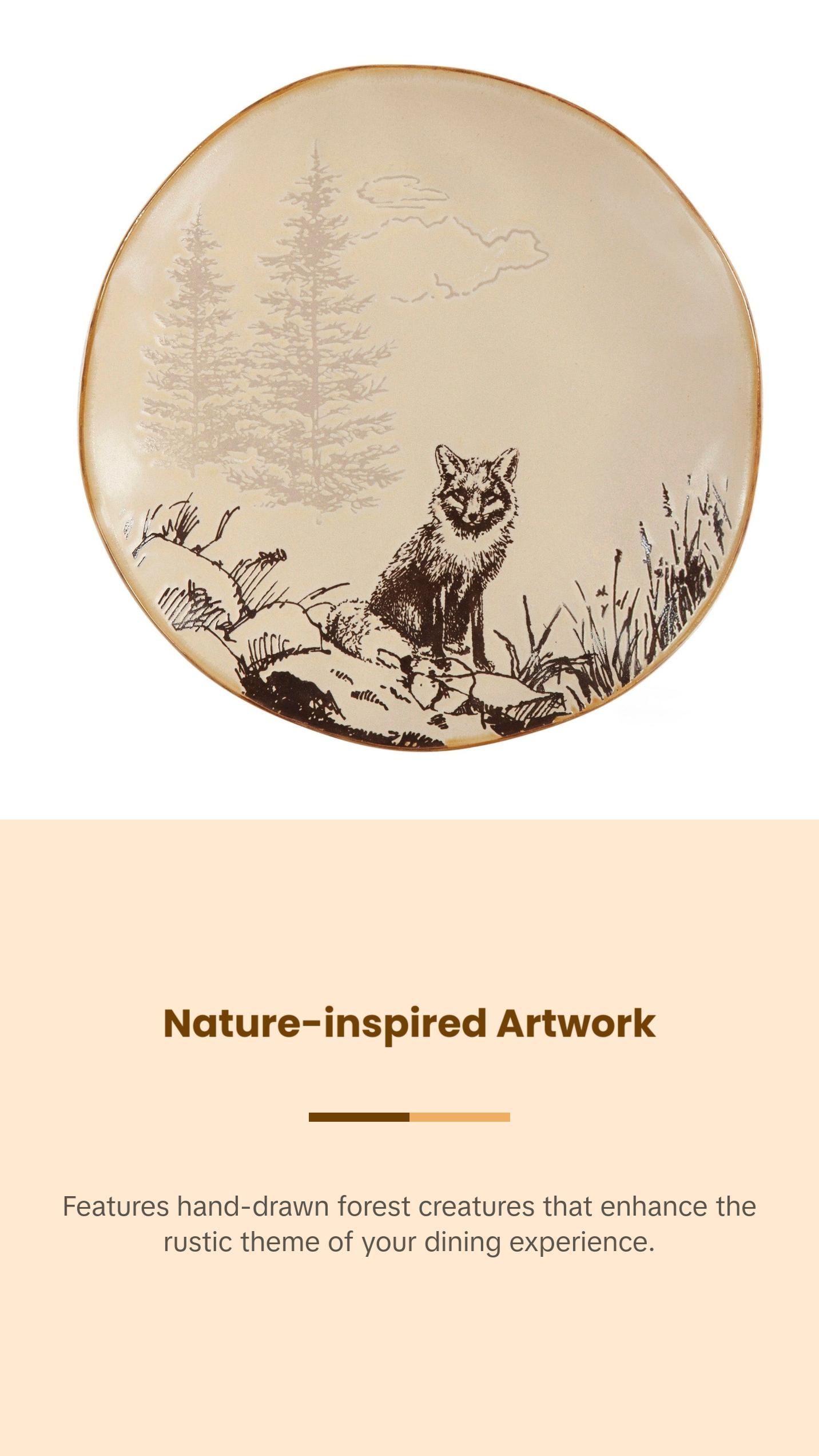 White Pine 16PC Ceramic Dinnerware Set