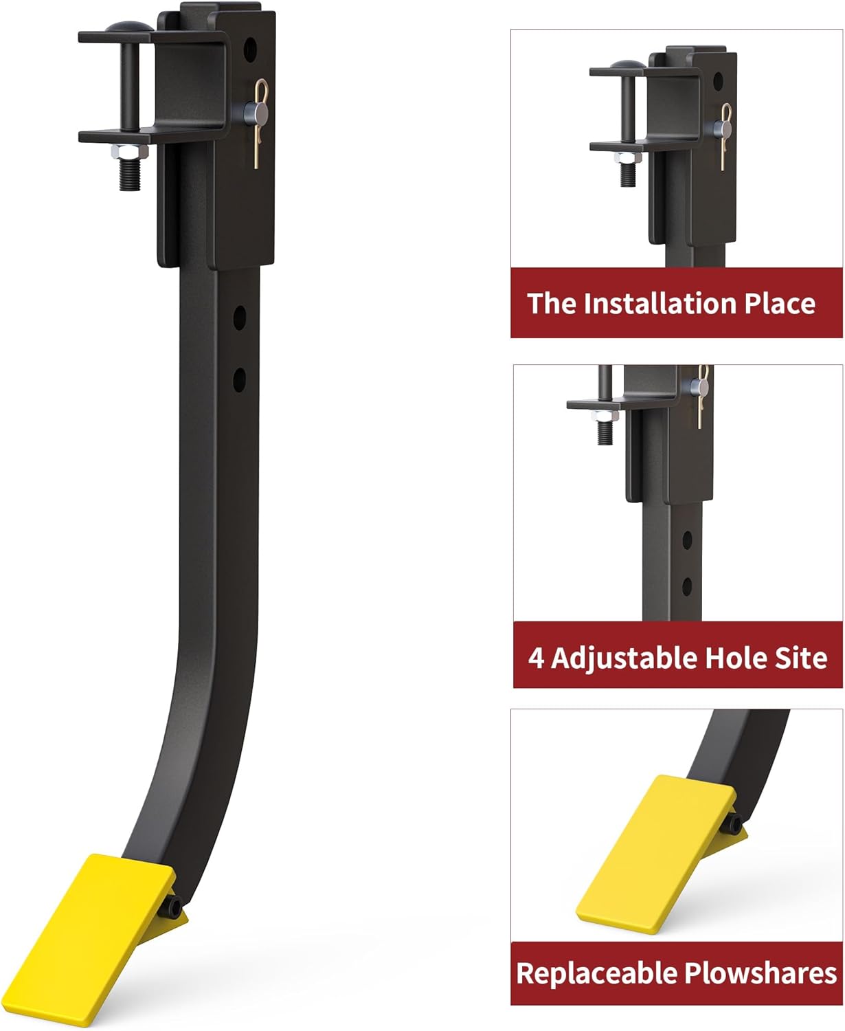YITAMOTOR ATV/UTV Plow Implement Cultivator with 6 Scarifier Shank Fits for YITAMOTOR ATV/UTV Manual Implement Lift