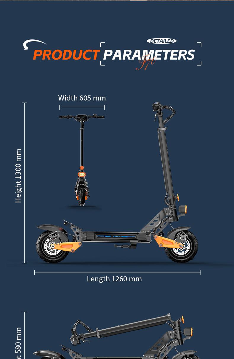 Electric Scooter with 50km/h Speed 2500W Power 10-inch Pneumatic Tires LED Screen Dual Suspension 340lbs Load Capacity for Adults Pro Trick Scooter for Beginners and Teens Ebike Controller SpringStatements