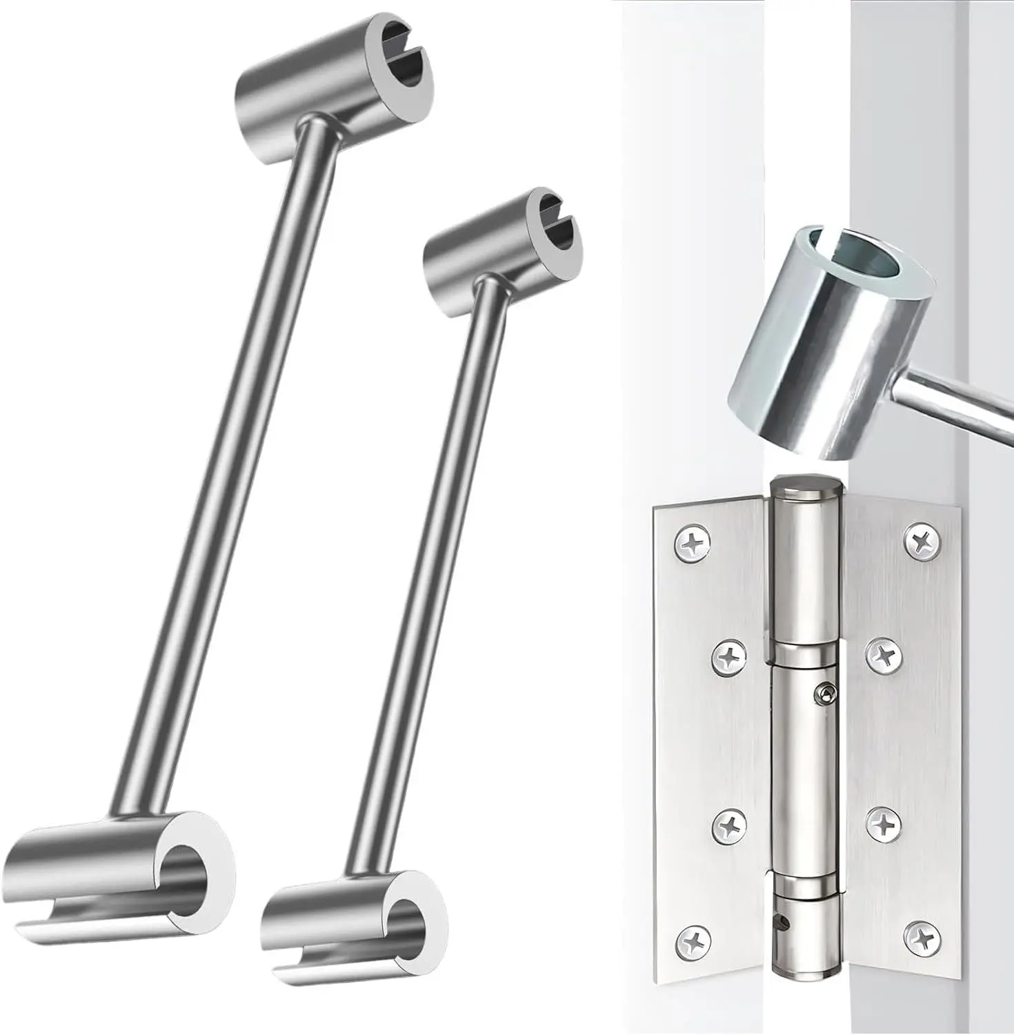Heavy Duty Door Hinge Adjustment Tool, 2-in-1 Hinge Gap Aligning Wrench, Universal Hinge Bender for Residential, Fire, Security & Clean-Room Flag Hinges toolupgrade Tool