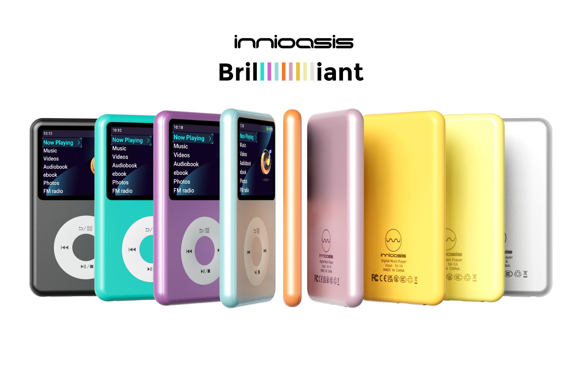 Innioasis Y1 Retro Y2K MP3 Player with Bluetooth 2.4" Portable Mini HiFi Video Upgrade Cool Gift 2025 Walkman-Style Music&Story Player for Kids Classic Click Wheel Control