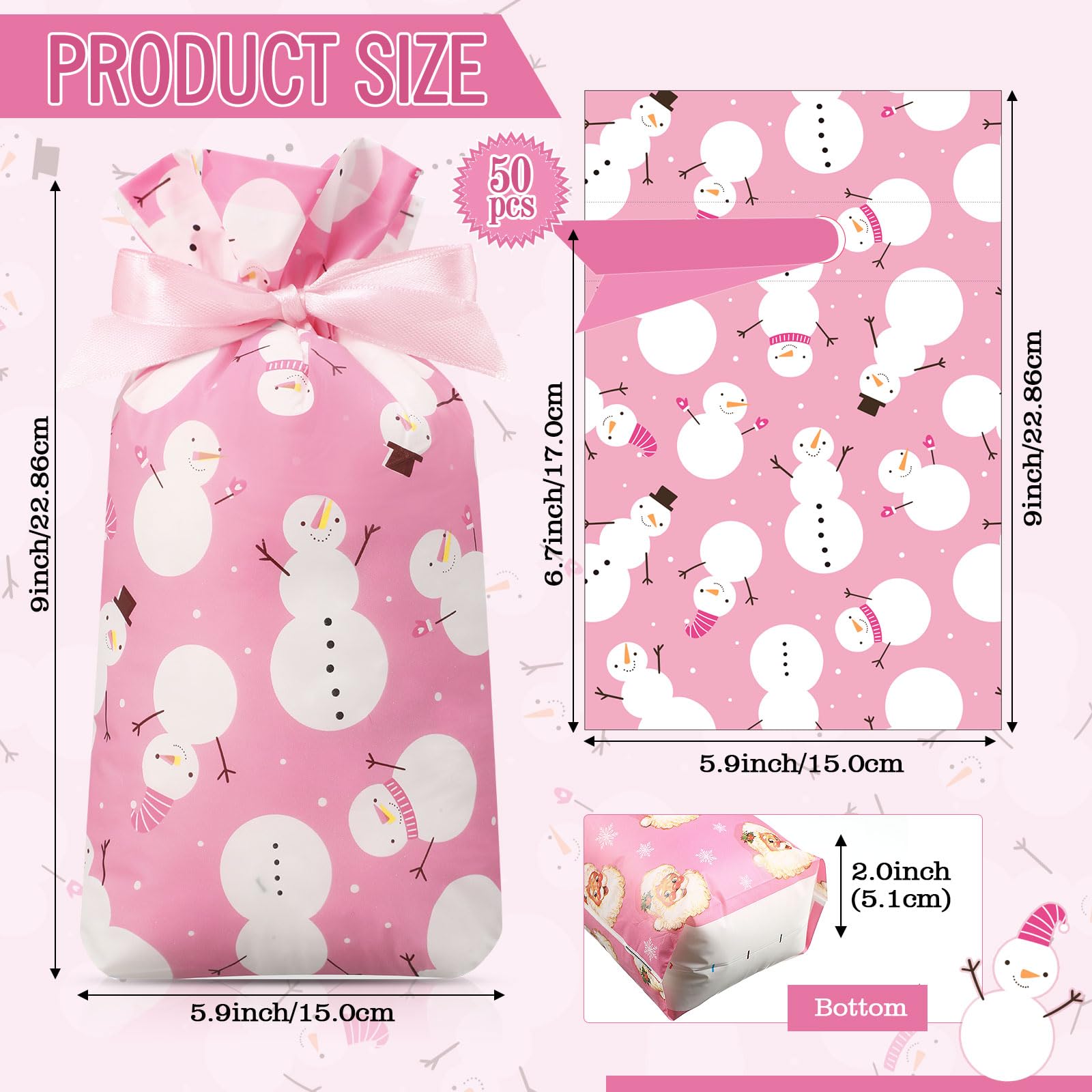 48/50/60 Pcs Mini Valentines Goodie Bags with Drawstring Tags Fixed Medium Size Bags Appreciation Gift for Friends Teacher Students Office Employee Coworker,Galentine's Day Birthday Holiday Wedding School Classroom Party Supplies,Valentine Gift Exchange