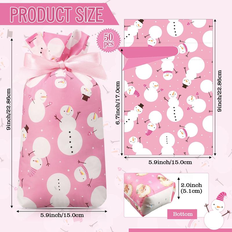 48/50/60 Pcs Mini Valentines Goodie Bags with Drawstring Tags Fixed Medium Size Bags Appreciation Gift for Friends Teacher Students Office Employee Coworker,Galentine's Day Birthday Holiday Wedding School Classroom Party Supplies,Valentine Gift Exchange