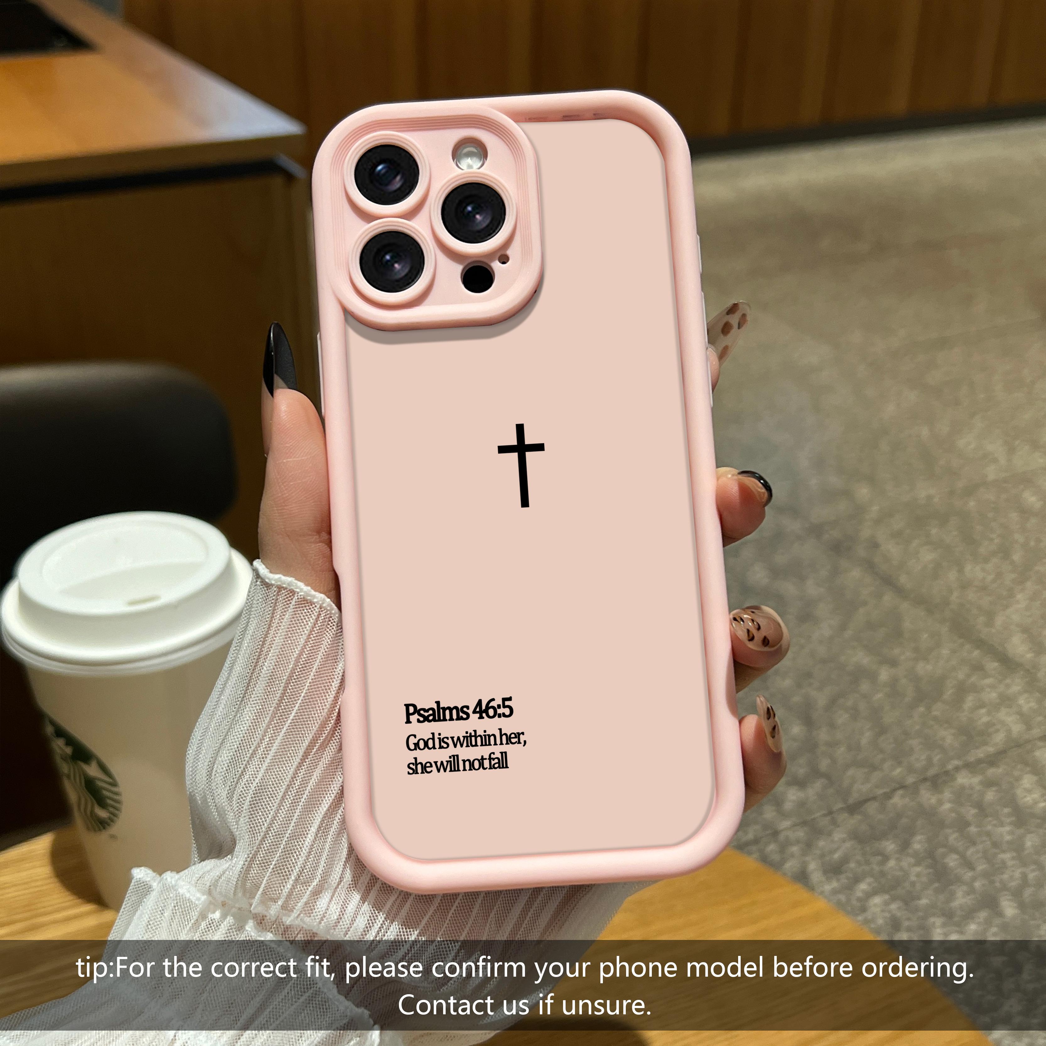 Cross Minimalist Psalms for iPhone Samsung Galaxy Case iPhone 17Pro Max Air 16E 15Plus 14 13MINI 12 11 XR XS S26 25 24 23 22 21 Phone Case,Protective Silicone Cover,Protection Durable,Shockproof Drop, Faith, Jesus, God, Advanced Anti-Scratch Silicone.HY45