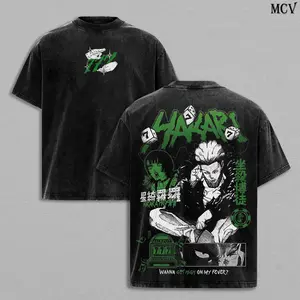 Hakari Kinji Tee Washed – Jujutsu Kaisen Vintage Washed Heavy Cotton Oversized Anime Manga T-Shirt & Hoodie, Double Printed Retro Unisex Streetwear Graphic Top, Private Pure Love Train Domain Expansion Edition, Culling Game Fighte